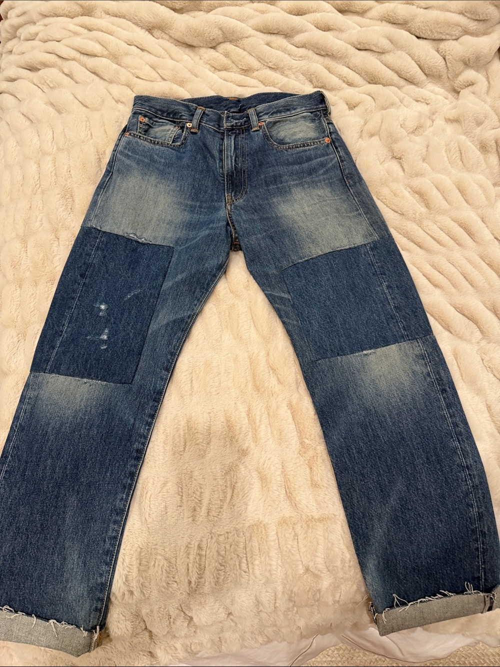Women’s denimist Patchwork Blue Denim Jeans